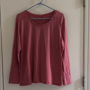 a.n.a Women's Rose Pink Long Sleeve Tee - Size XXL